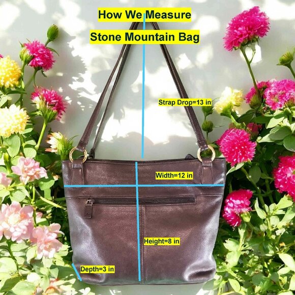 Stone Mountain Brown Purse Shoulder Bag 12241 - Picture 5 of 8